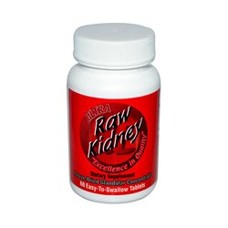 Ultra Glandulars Raw Kidney - 200 mg - 60 Tablets: Ultra Glandulars Raw Kidney Description: Freeze-Dried Glandular Concentrate 60 Easy-to-Swallow Tablets The kidneys are bean-shaped organs located high on the rear wall of the abdominal cavity. Their f