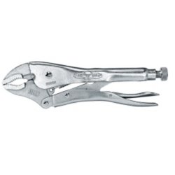 PLIER LOCK 5 CUR/JAW W/CUT: Manufacturer:Vise GripFeatures and Benefits: Curved jaw puts tremendous pressure on four points of any style nut or bolt head; includes convenient wire cutter Ideal for tightening, clamping, twisting