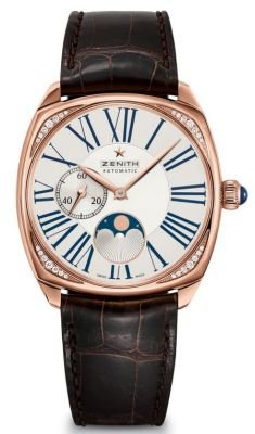 Zenith Heritage Star Open Women's Watch: Zenith Heritage Star Open Women's Watch 18kt rose gold case - 37mm case dimension - Mother of pearl dial - Brown alligator leather strap - Automatic Chronograph movement - 100% Authentic Usually ships