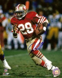 Joe Cribbs NFL San Francisco 49ers Hand Signed 8x10 Pho: Joe Cribbs played collegiately at Auburn University along with future NFL backs William Andrews and James Brooks. He began his professional career in 1980 with the Buffalo Bills. After being drafted i