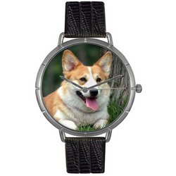 Corgi Black Leather And Silvertone Photo Watch #T013002: The Corgi Watch is an ideal gift for any Corgi owner that loves their dog.Designed and Painted in USAComes in Gift BoxHigh Quality Quartz MovementStainless Steal CaseLeather StrapBand Material: leathe