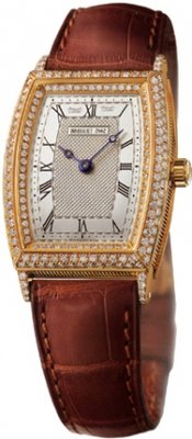 Breguet Heritage Automatic Women's Watch: Breguet Heritage Automatic Women's Watch 18kt yellow gold case - 30mm x 25mm case dimension - Silver dial - Crocodile leather brown strap - Automatic Self Winding movement - 100% Authentic Usually shi