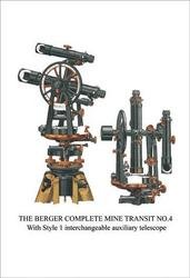 The Berger Complete Mine Transit No. 4 20x30 poster: Series: Engineering - Surveryor's InstrumentsArtist: UnknownPeriod: Source country: USASource Year: 1918Directly from the 1918 catalog of Standard Instruments of Precision sold by C.L. Berger & Sons o