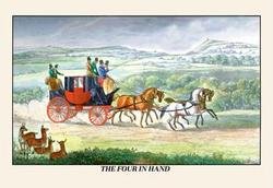 The Four in Hand 24x36 Giclee: Series: DogsArtist: Henry Thomas AlkenPeriod: Source country: BritainSource Year: Henry Thomas Alken (1785 – 1851) was a British sporting artist who focused attention on hunting, coaching, racing an
