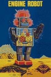 Engine Robot 20x30 poster: Series: Robots, ray guns & rocket shipsArtist: UnknownPeriod: Source country: JapanSource Year: 1950The 1950's was a time of wonder and the universe was the focus of many young imaginations. Hollywood