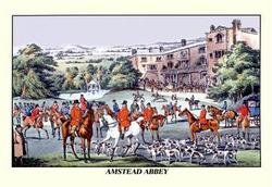Fox Hunters Gather at Amstead Abbey 24x36 Giclee: Series: DogsArtist: Henry Thomas AlkenPeriod: Source country: BritainSource Year: Henry Thomas Alken (1785 – 1851) was a British sporting artist who focused attention on hunting, coaching, racing an