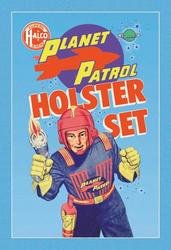 Plantet Patrol Holster Set 28x42 Giclee on Canvas: Series: Robots, ray guns & rocket shipsArtist: UnknownPeriod: Source country: USASource Year: 1950The 1950's was a time of wonder and the universe was the focus of many young imaginations. Hollywood a