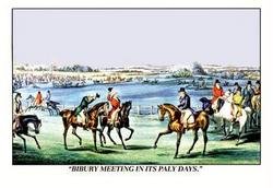 Bibury Meeting in its Paly Days 28x42 Giclee on Canvas: Series: DogsArtist: Henry Thomas AlkenPeriod: Source country: BritainSource Year: Henry Thomas Alken (1785 – 1851) was a British sporting artist who focused attention on hunting, coaching, racing an