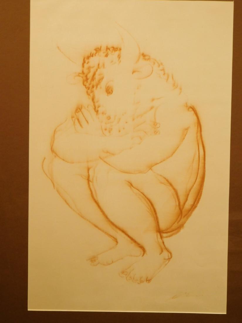 Hans Erni: Minotaur, sanguine drawing, c.1950 (1 of 4)