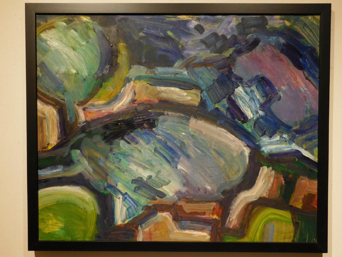 Helen Vaisnoris: Abstract Landscape, 1963 Oil Painting (1 of 5)