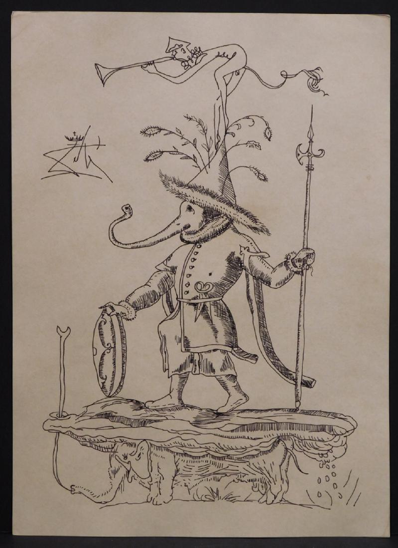 Salvador Dali: Surreal Figure Standing on an Elephant (1 of 8)