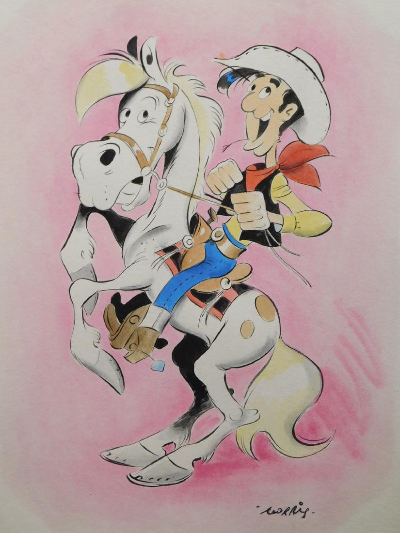 Morris: Lucky Luke and Jolly Jumper Illustration (1 of 8)