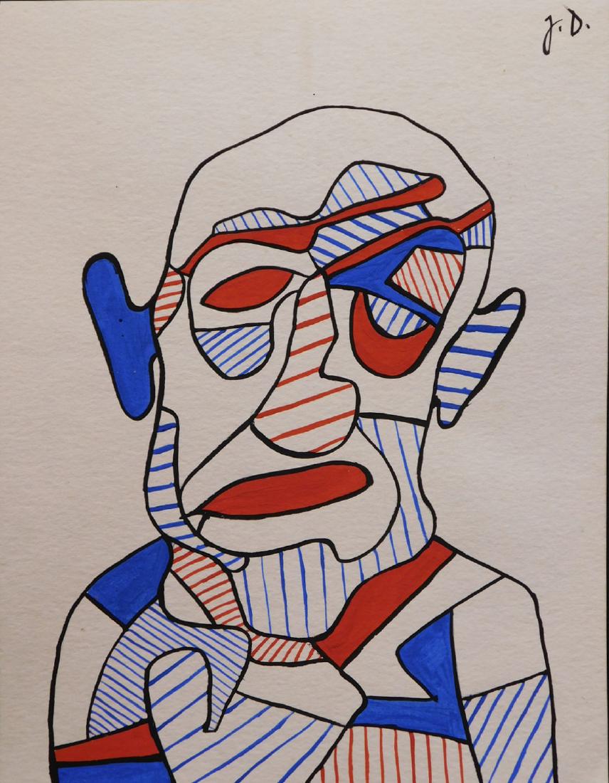 Manner of Jean Dubuffet:  Male Portrait (1 of 8)