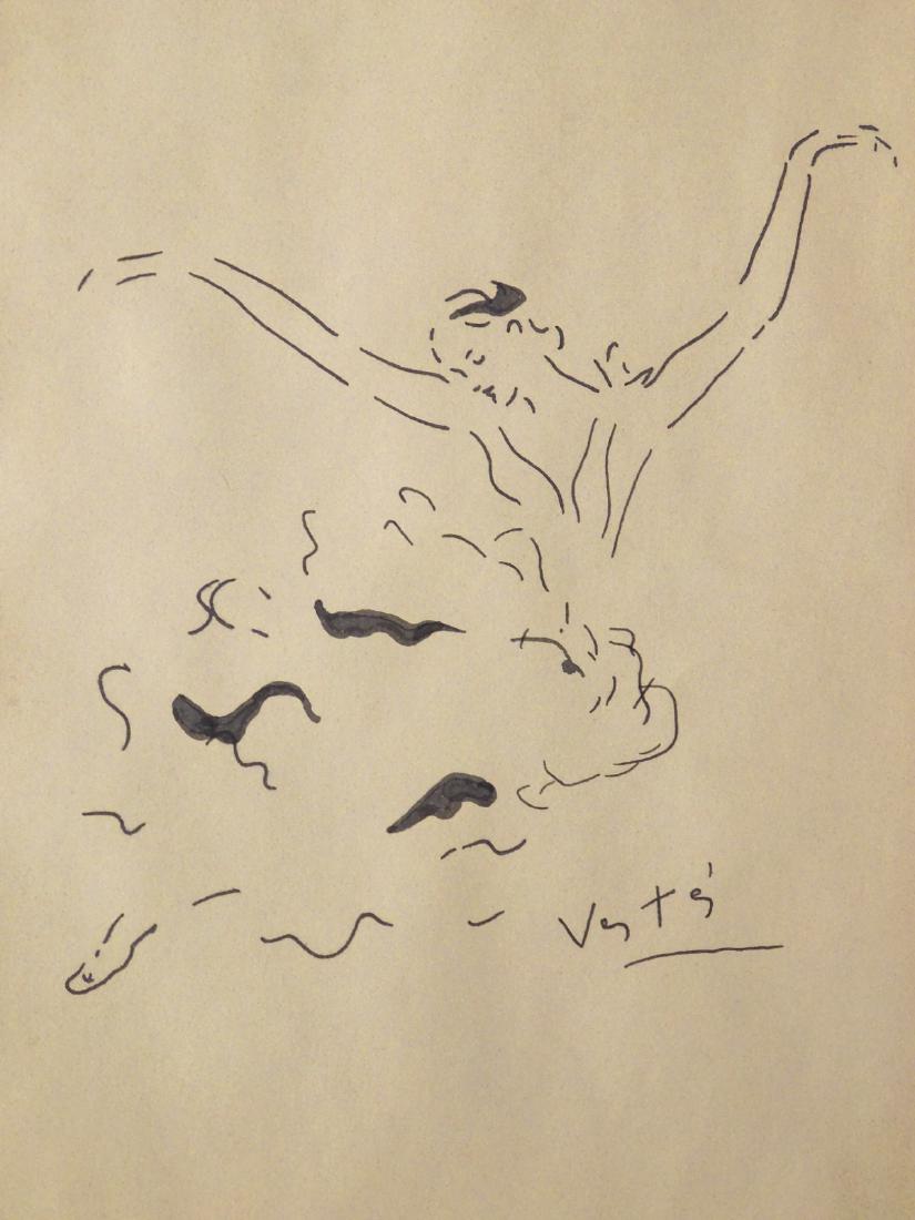 Marcel Vertes: Ballet Dancer, Ink Drawing (1 of 8)