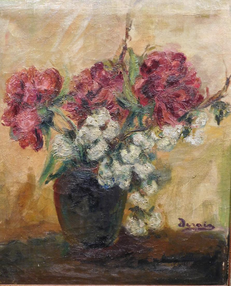 Andre Derain: Still Life with Flowers: Andre Derain (French 1880-1954)Attributed: Still Life with Flowers oil on canvas signed lower right. Condition: Fair condition: cracks in the paint along edges some areas of loss canvas is loose in th