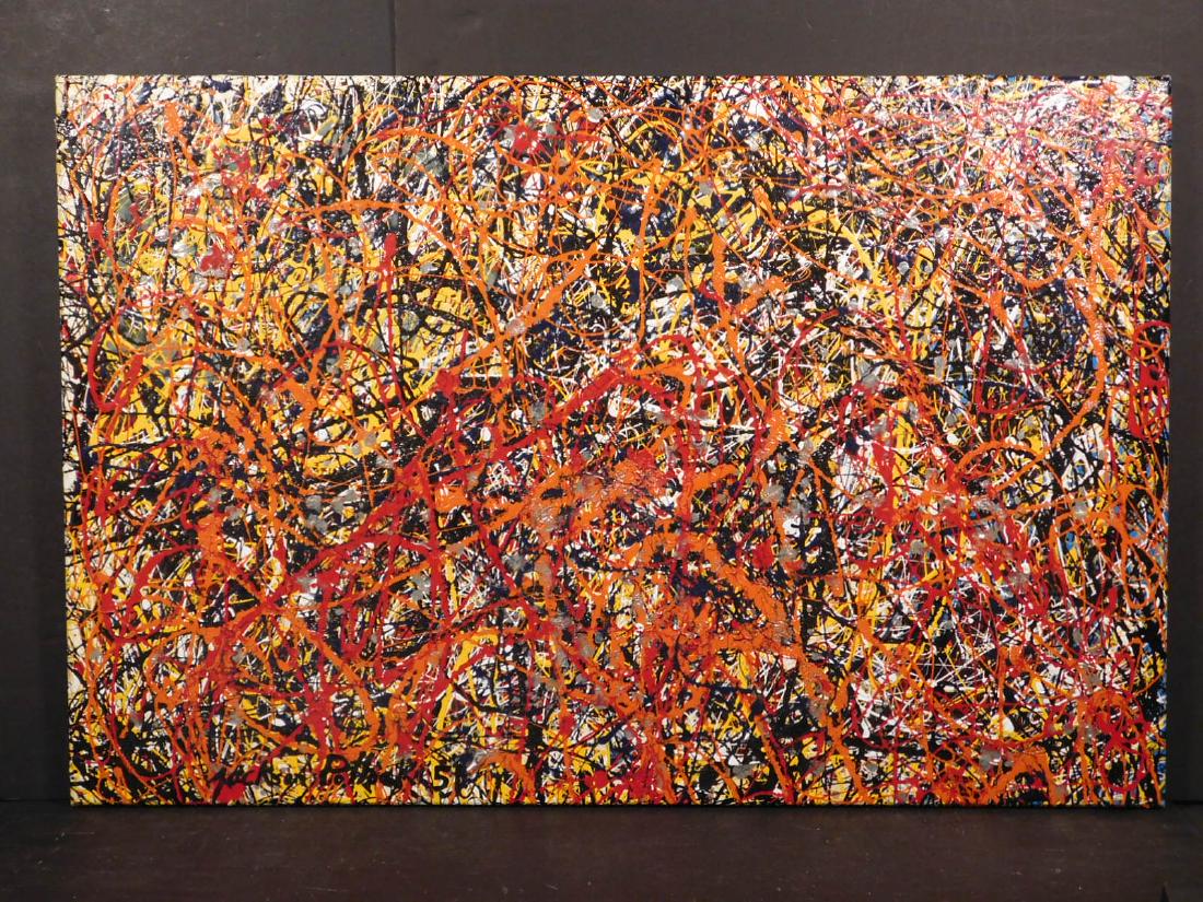 Jackson Pollock: Red, Yellow, Orange, and Black Drip (1 of 10)