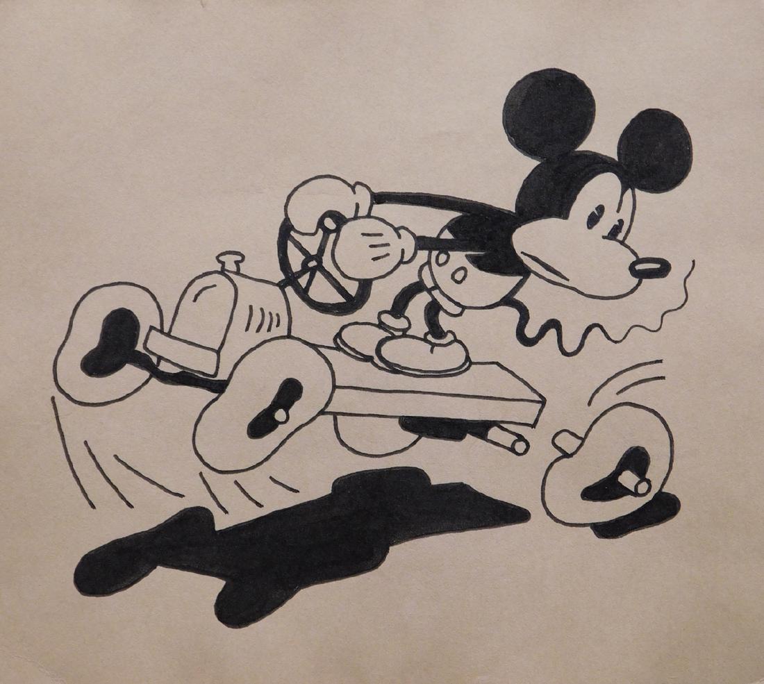 Mickey Mouse Driving a Car (1 of 4)