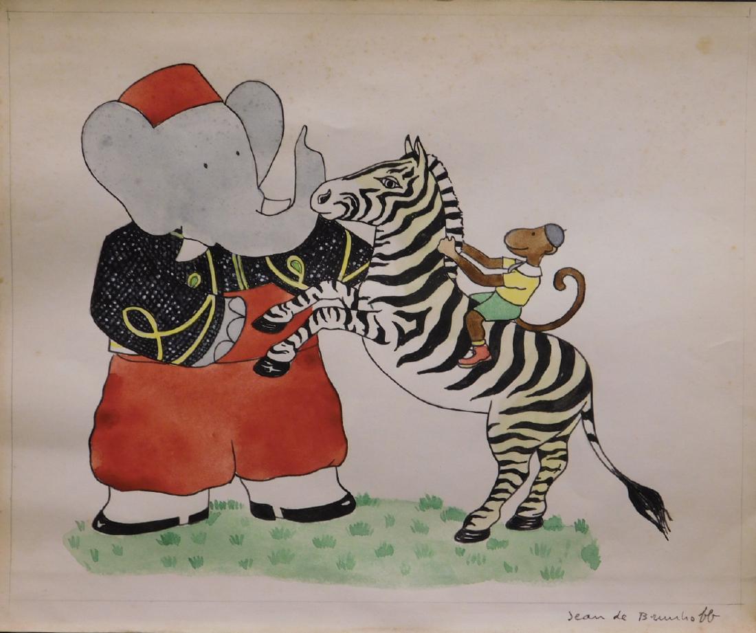 Jean de Brunhoff: Babar with Zebra (1 of 7)