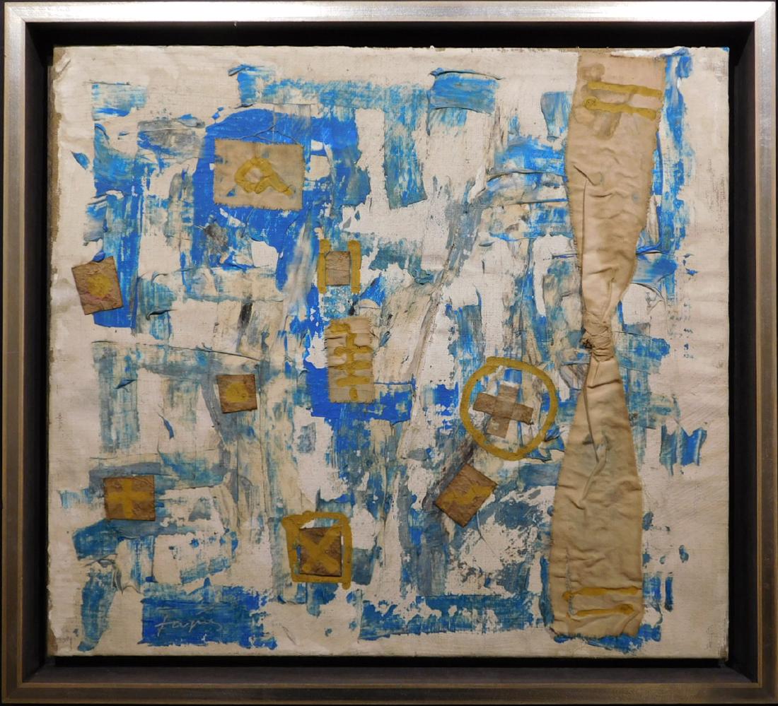 Antoni Tapies: Abstract Collage Painting (1 of 12)