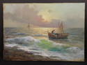 Continental Seascape with Fisherman