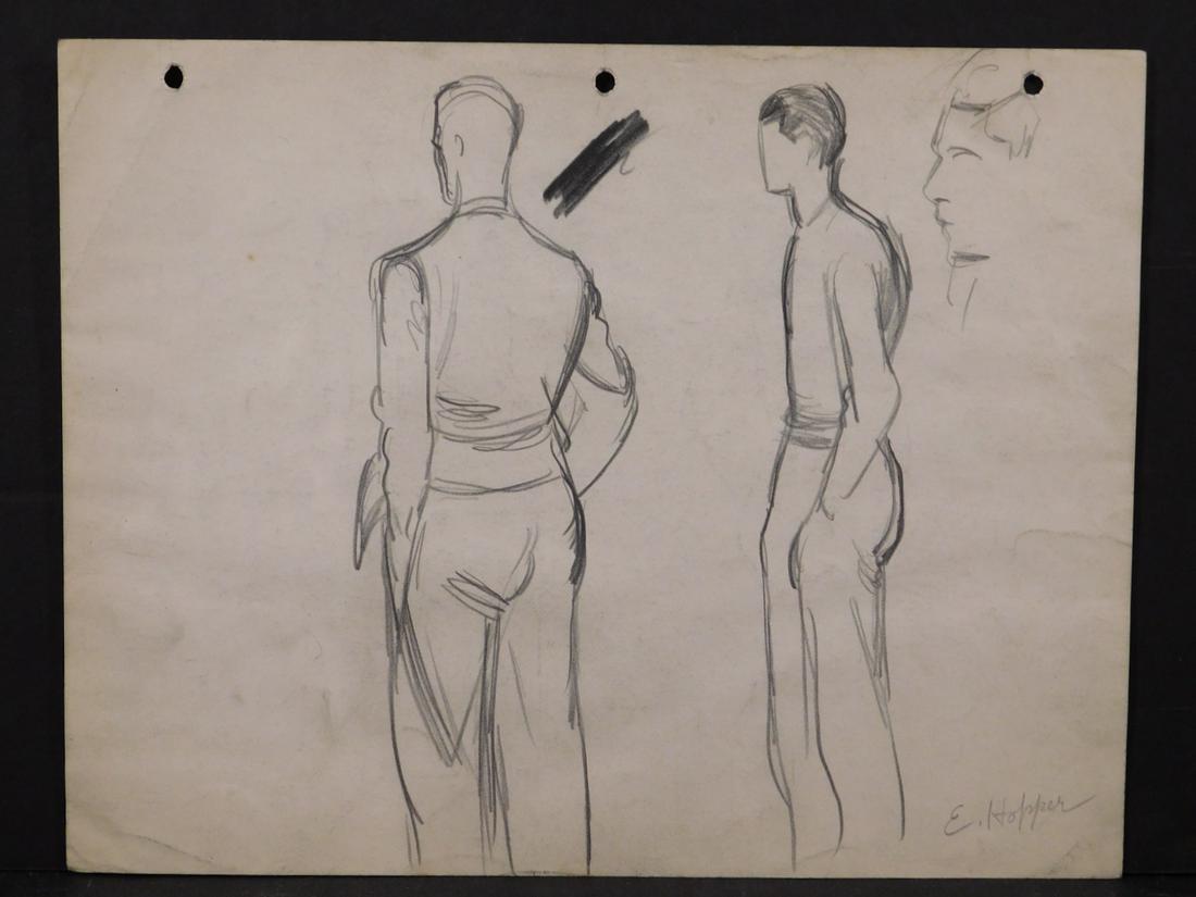 Edward Hopper: Double Sided Study/Sketch (1 of 8)