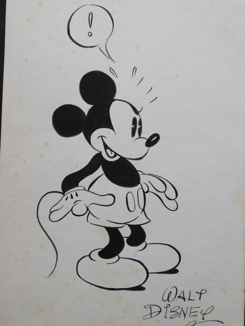Al Taliaferro: Mickey Mouse!: Al Taliaferro (American, 1905-1969) Attributed: Mickey Mouse! Ink on paper, marked Walt Disney lower right, signed verso with possible inventory number in colored pencil, unframed. Charles Alfred Tali