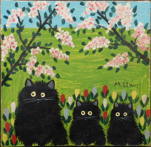 Maude Lewis: Three Black Cats