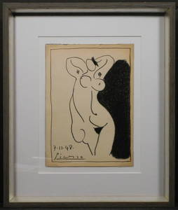 Pablo Picasso: Sketch of Nude Woman