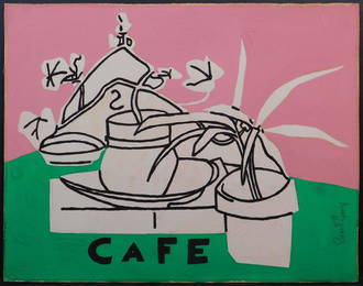 Stuart Davis,  Attributed: Cafe Plant Still Life