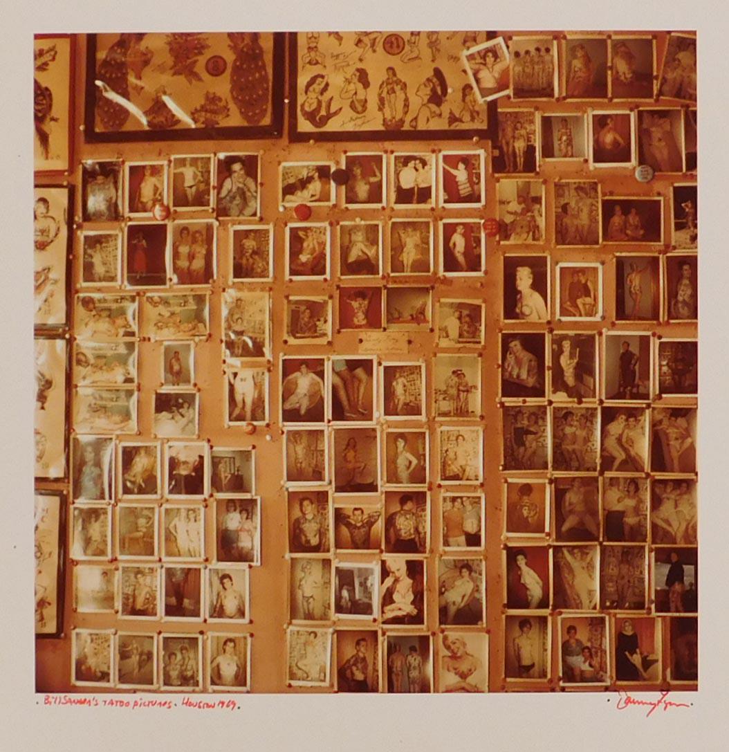 Danny Lyon: From Bill Sanders Tattoos 1969, Houston.: Danny Lyon (American, b. 1942) 1969, Houston. From Bill Sanders Tattoos. C-Print. Signed lower right.. After his ground breaking work as a photojournalist in the 1960's, Danny Lyon turned to films, ma