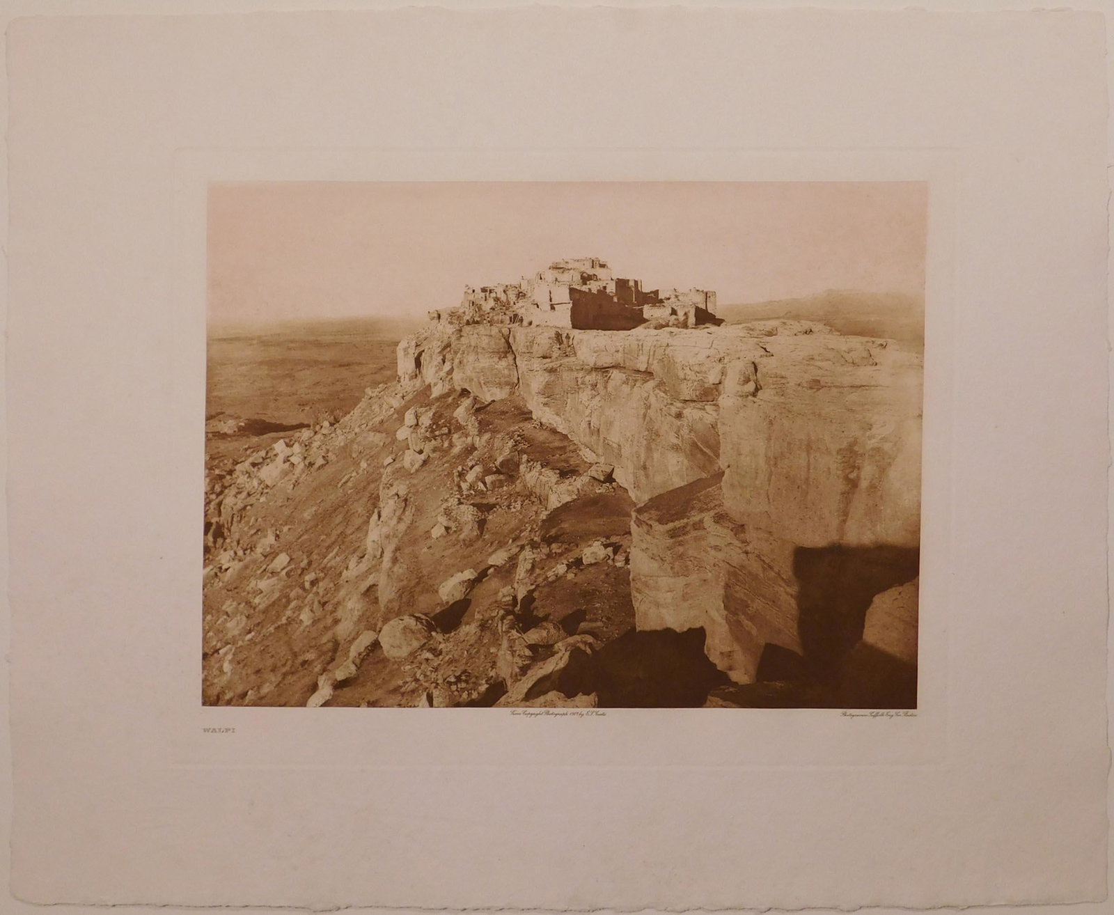 Edward Sheriff Curtis, After: Walpi, 1907: Edward Sheriff Curtis (American, 1868-1952) After: Walpi, 1907. Photogravure from The North American Indian, Portfolio XII, Plate no. 410, 1922. Print on heavy paper, unsigned, unframed. Edward S. Cur