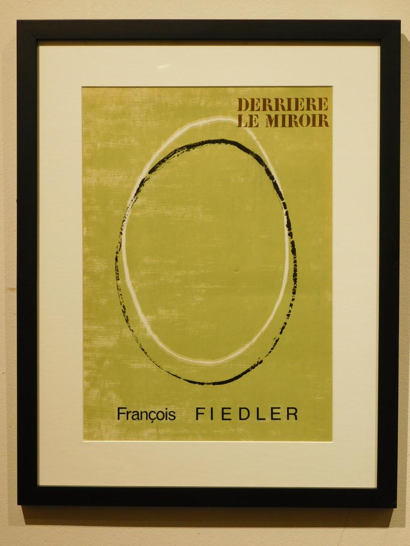 Francois Fiedler: Derriere Le Miroir Cover: Francois Fiedler: Derriere Le Miroir Cover, Original lithograph printed on the cover of an issue of Derriere Le Miroir, by Mourlot. Unsigned, framed. 19.5 x 15.5 in. frame. Very good condition. NOTE: