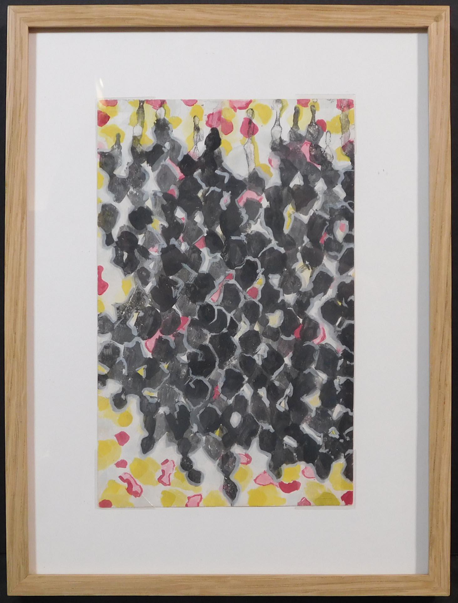 Sam Francis, Attributed: Abstract Expressionist: Sam Francis (American, 1923-1994) Attributed: Abstract Expressionist Composition, Gouache on paper, signature, inventory number, and collection stamp verso, professionally framed. This work is accompa