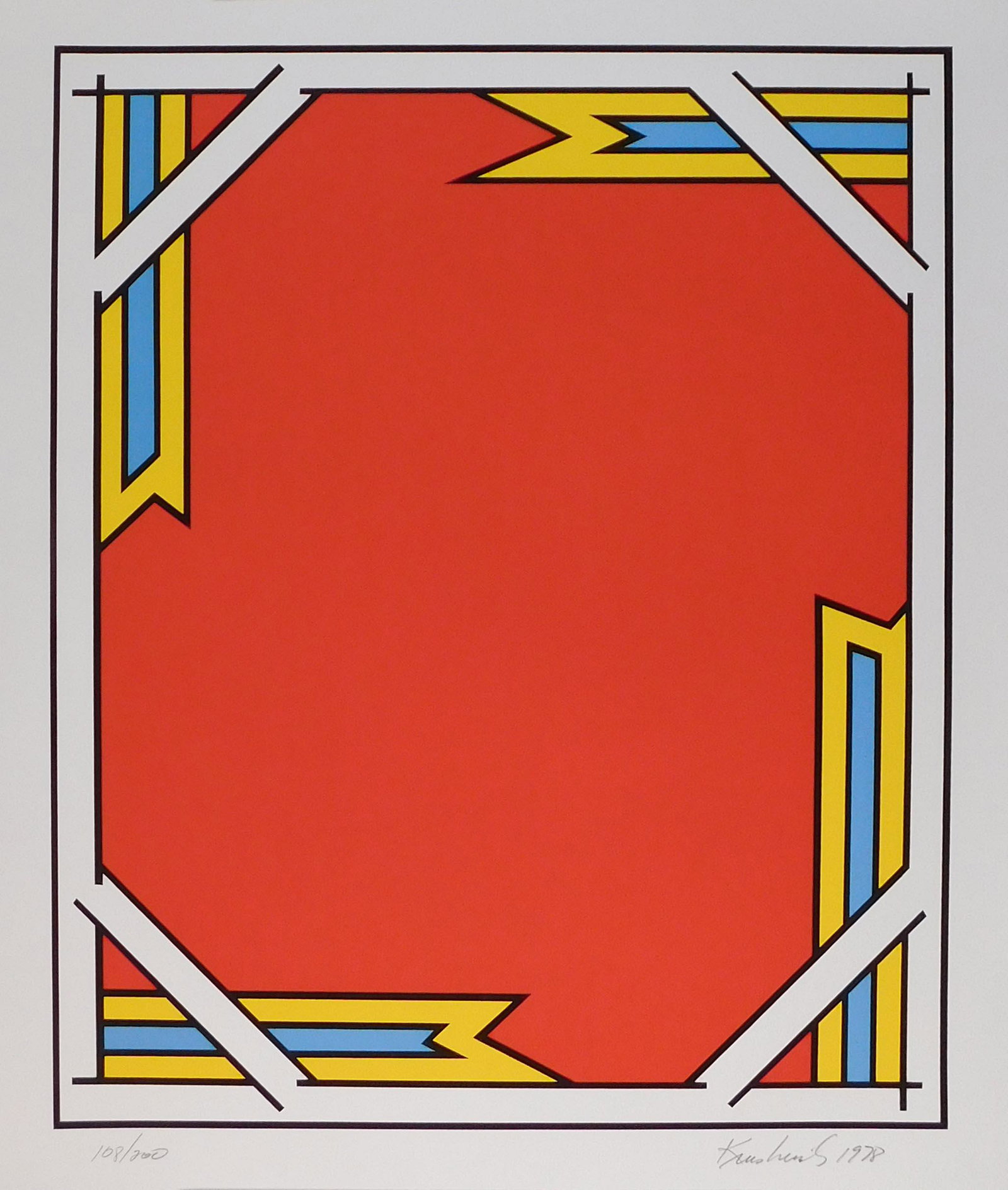 Nicholas Krushenick: Return of the Phantom: Nicholas Krushenick (American, 1929-1999): Return of the Phantom, 1978. Limited edition silkscreen print, signed and numbered (108/200) in pencil. One of America's premier Pop artists, Nicholas Krushe