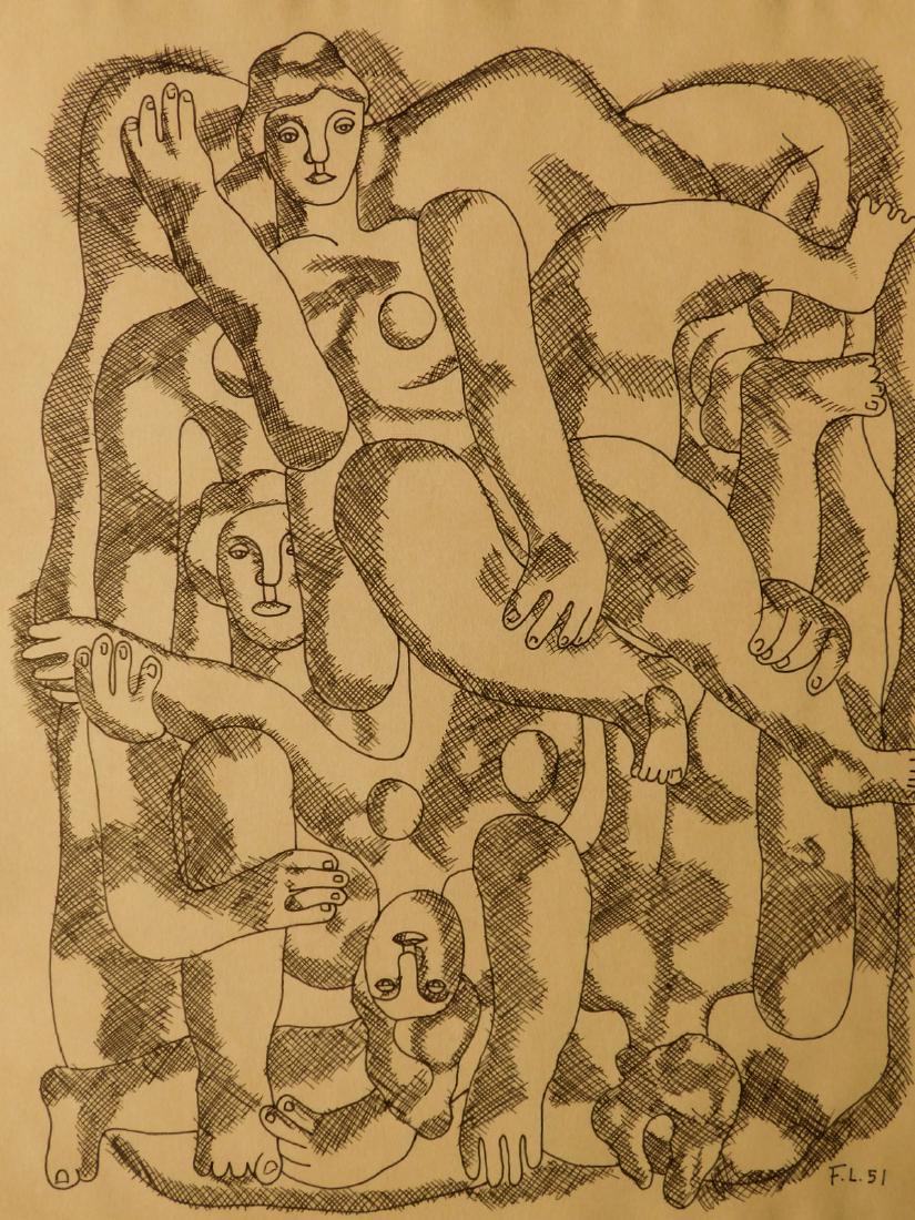 Fernand Leger: Group of Women, 1951 drawing (1 of 14)