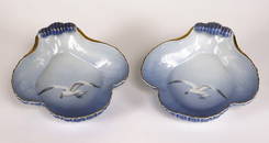 72221069: Pair of Bing & Grondahl shell shape seagull p