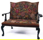 72611068: GEORGE III MAHOGANY SETTEE