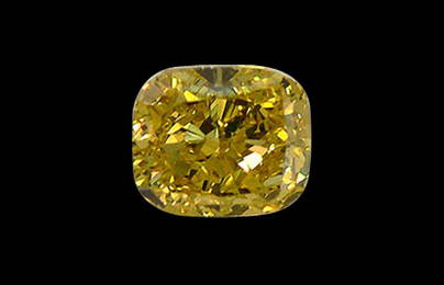 A 2.34CT FANCY YELLOW CUSHION SHAPE CERTIFIED IF