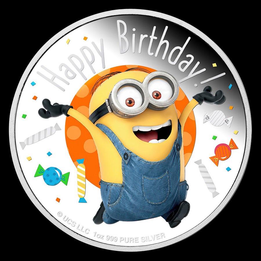 2020 Niue 1 oz Silver $2 Minion Made - Happy Birthday P: 2020 Niue 1 oz Silver $2 Minion Made - Happy Birthday Proof -- 2020 Niue 1 oz Silver $2 Minion Made - Happy Birthday Proof #NGFY98891