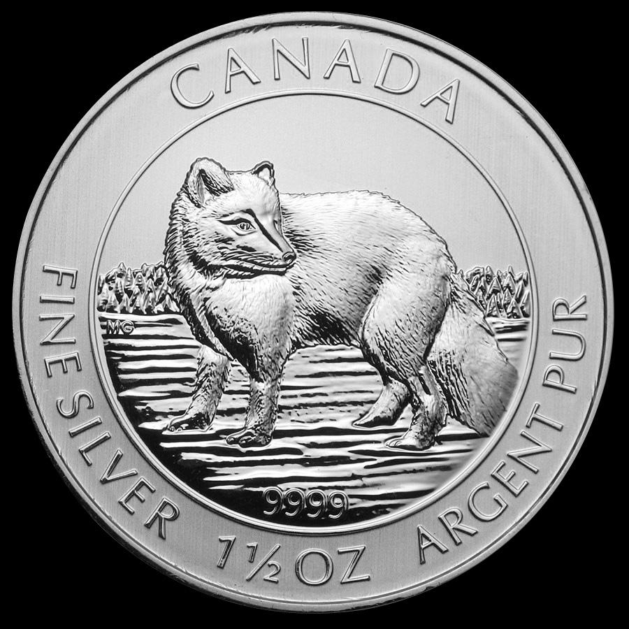 2014 Canada 1.5 oz Silver Arctic Fox Uncirculated: 2014 Canada 1.5 oz Silver Arctic Fox Uncirculated -- 2014 Canada 1.5 oz Silver Arctic Fox Uncirculated #NGFY85437