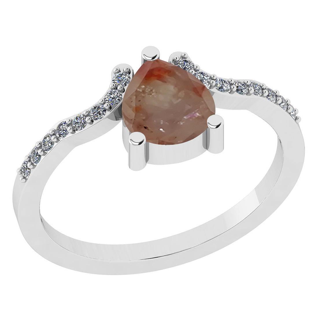 1.31 Ct Natural Salt Pepper Diamond I2/I3And White Diam: 1.31 Ct Natural Salt Pepper Diamond I2/I3And White Diamond I2/I3 18k White Gold Anniversary Ring -- Color Stone Weight: 1.20 Ctw 1PC Pear Cut Center Stone Color: Natural Salt Pepper Diamond I2/I3Cente