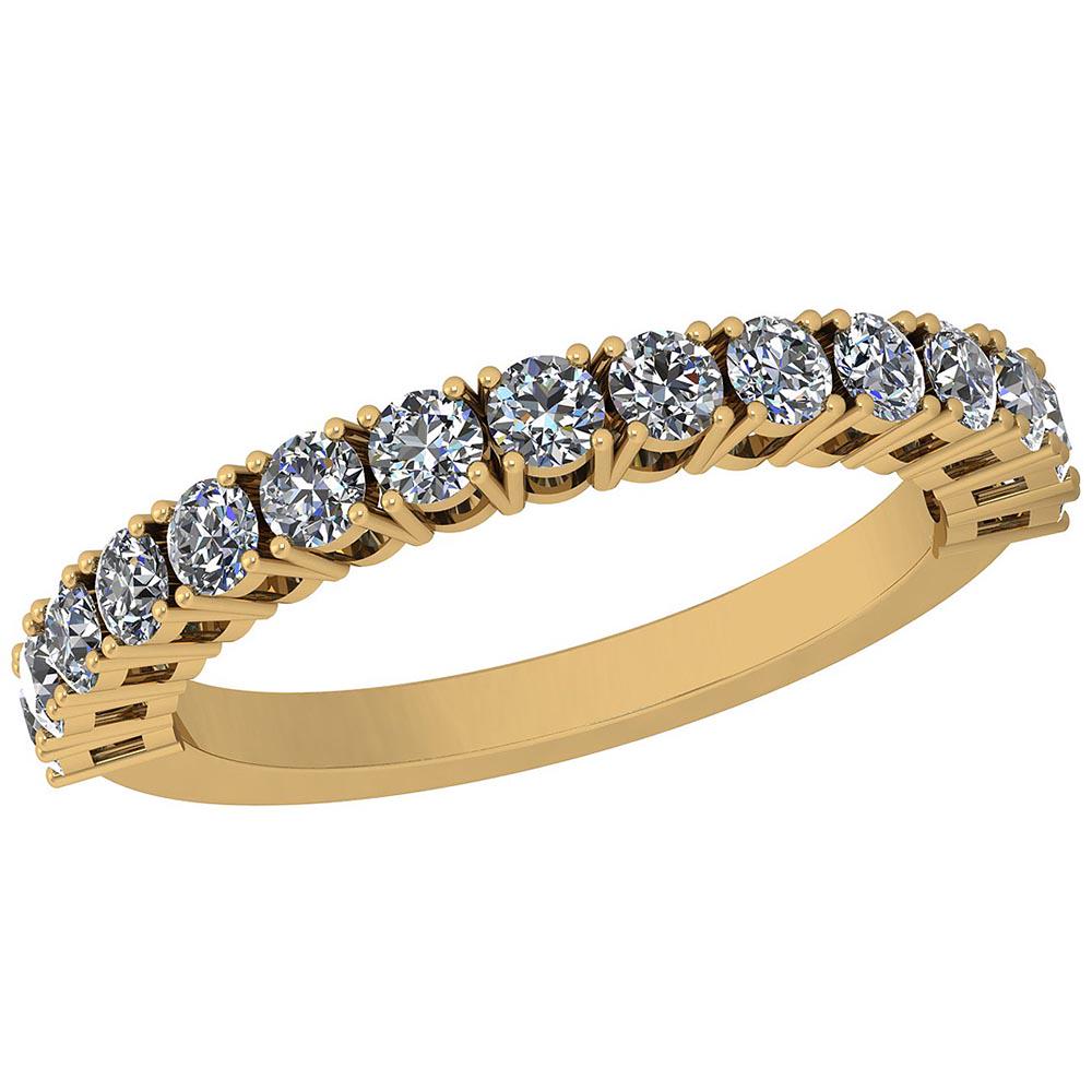 0.81 Ctw Diamond I2/I3 14K Yellow Gold Eternity Band Ri: 0.81 Ctw Diamond I2/I3 14K Yellow Gold Eternity Band Ring -- Center Weight: 0.81 Ctw Round Center Stone Color: J-K Center Stone Setting: Prong Center Stone Clarity: I2/I3 Metal Weight: 2.60 Gram 14K Y