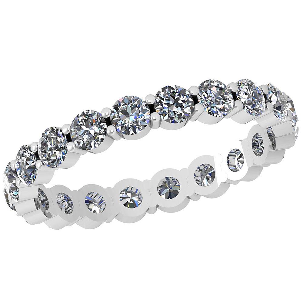 0.98 Ctw Diamond I2/I3 14K White Gold Eternity Band Rin: 0.98 Ctw Diamond I2/I3 14K White Gold Eternity Band Ring -- Center Weight: 0.98 Ctw Round Center Stone Color: J-K Center Stone Setting: Prong Center Stone Clarity: I2/I3 Metal Weight: 3.10 Gram 14K Wh