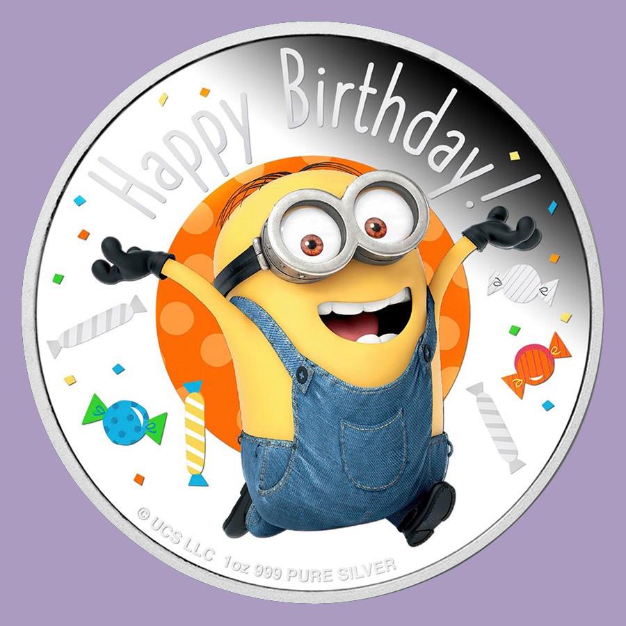 2020 Niue 1 oz Silver $2 Minion Made - Happy Birthday P: 2020 Niue 1 oz Silver $2 Minion Made - Happy Birthday Proof -- 2020 Niue 1 oz Silver $2 Minion Made - Happy Birthday Proof #NGFY99724