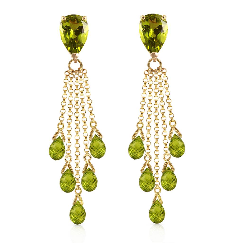 15.5 Carat 14K Solid Gold Playful Peridot Earrings: 15.5 Carat 14K Solid Gold Playful Peridot Earrings -- Peridot; Metal Color:Yellow Gold; Condition: New With Tags; TWC: 15.5 ;Metal: 14 K. Solid Yellow Gold ;Stone: Natural; Width: 0.52in (13.2mm); Hei
