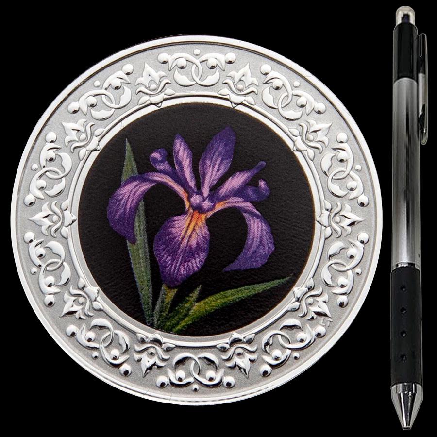 Collectible Floral Emblems - Quebec: Blue Flag Iris 202: Collectible Floral Emblems - Quebec: Blue Flag Iris 2020 RCM 1/4 oz Ag -- #NGFY82929
