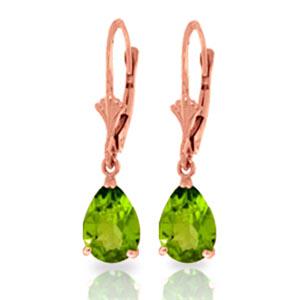 3 Carat 14K Solid Rose Gold Leverback Earrings Peridot: 3 Carat 14K Solid Rose Gold Leverback Earrings Peridot -- Peridot; Metal Color:Rose Gold; Condition: New With Tags; TWC: 3 ;Metal: 14 K. Solid Rose Gold ;Stone: Natural; Width: 0.24in (6.1mm); Height: