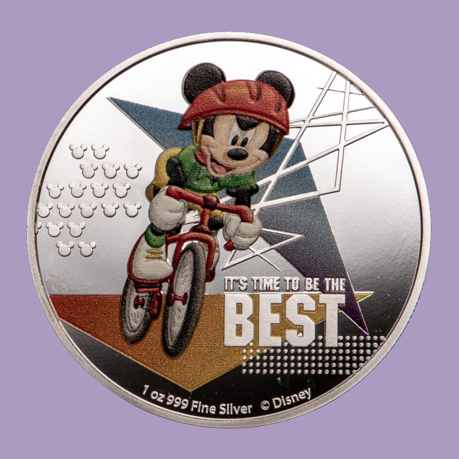 2020 Niue 1 oz Silver $2 Disney Mickey Mouse: Cycling: 2020 Niue 1 oz Silver $2 Disney Mickey Mouse: Cycling -- 2020 Niue 1 oz Silver $2 Disney Mickey Mouse: Cycling #NGFY99744