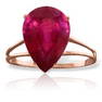 5 Carat 14K Real Rose Gold Nuance Upon Ruby Ring