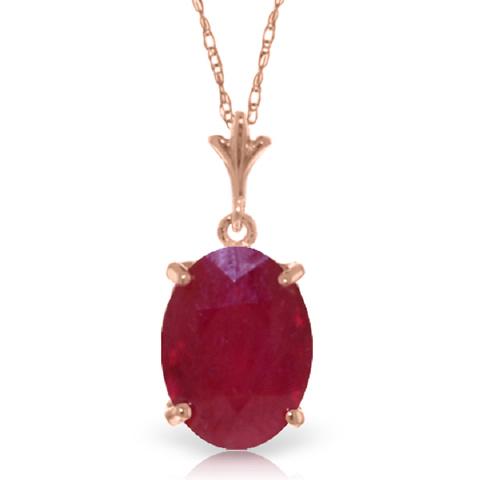 3.5 Carat 14K Real Rose Gold Not Just Seduction Ruby Ne: 3.5 Carat 14K Real Rose Gold Not Just Seduction Ruby Necklace -- Metal: 14K. Solid Gold; Item Weight: 1.70 gr.;Gemstones: 1 Oval shape, 10X8 mm, Ruby = 3.50 ct #NGFY87575v7